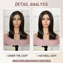 12inch Short Brown Bob Wigs for Women Natural Straight Bob Wig P10680K