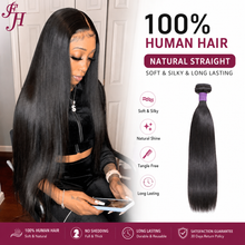FH 1 bundle raw virgin human hair weaving straight hair bundles