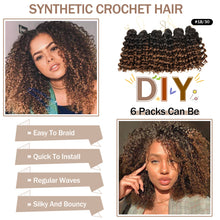 FH P14185 ombre synthetic curly hair 8 inch #1B/30 crochet braid hair-6 bags