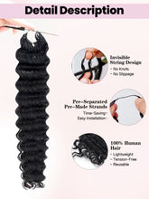 FH 100g/Pack Deep Wave Crochet Human Hair Extension Knotless Feather Human Hair