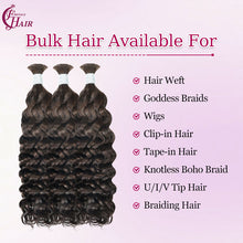 FH 1 bundle Italian curly Deep Wave Braiding Hair Bulk #2 Dark Brown 100% Human Hair For Boho Braids