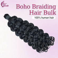 FH 100g/pack Italian Curly human hair bulk natural black boho braids bulk hair