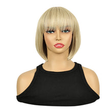 FH P12454 Short Bob Wig,Straight Bob Wig with Bangs