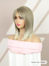 FH P14005 Rose Net Grey Mix Color Bob Wig 12inch Straight Synthetic Hair Wig
