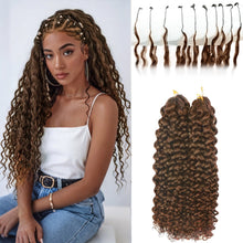 FH 100g/Pack Water Wave Crochet Human Hair Extension Knotless Pre-Seperated Feather Human Hair