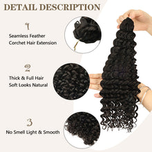 FH 100g/Pack Water Wave Crochet Human Hair Extension Knotless Pre-Seperated Feather Human Hair