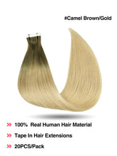 FH #T4-40 Mix Color tape in hair extension russian remy straight human hair-50g/pack