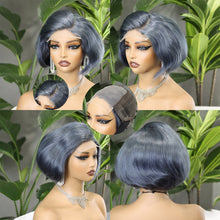FH F-5508 300%5x5 SDD Glueless pixie Wig Raw Remy Hair