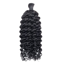 FH Premium Human Hair Boho Braiding Bulk - Natural Black for Goddess Braids & Wigs