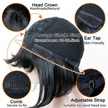 Q10379 Gluless Short Bob Wigs with Bangs Brazilian Silky Straight Remy Human Hair