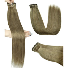 FH light brown color #8 remy virgin human hair weft extension