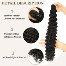 FH 100g/Pack Deep Wave Crochet Human Hair Extension Knotless Feather Human Hair