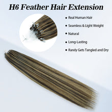 FH H6 Feather Hair Extension Reusable Feather Hair for Braids & Updos 22inches