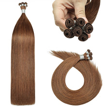 FH 100% human hair extensions hand-tied weft extension 100g/pack colors #8,#33,#T4/40,#T6/41