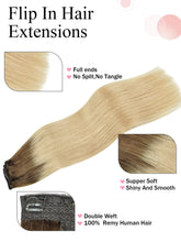 FH Flip in human hair weft extension hola clip in hair - 5 colors
