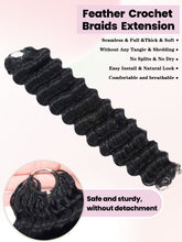 FH 100g/Pack Deep Wave Crochet Human Hair Extension Knotless Feather Human Hair