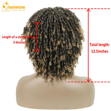 yms✨2PCS 50% OFF✨ P13557 Dreadlock Wig for Black Women and Men Short Braided Wigs Faux Locs Twist Braiding Afro Curly Synthetic Wigs