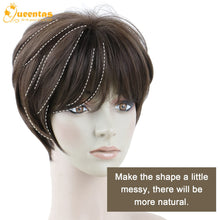 Load image into Gallery viewer, no47 yms✨2PCS 50% OFF✨P13330 Dark Brown Pixie Wigs for Women Short Hair with Bangs Pixie Cut Bob Layered Straight Heat Resistant Synthetic Full Wigs for Black White Women