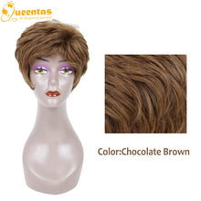 yms✨2PCS 50% OFF✨P13548 Pixie Layered Short Chestnut Brown Wig Natural Curl Synthetic Hair Wigs for Women