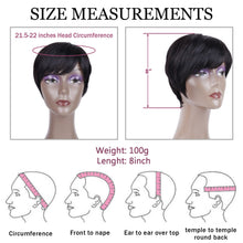 Load image into Gallery viewer, yms✨2PCS 50% OFF✨ Q10269 Short Pixie Cut Wigs for Black Women Human Hair None Lace Layered Black Short hair Pixie Cut Wig with Bangs Natural Black