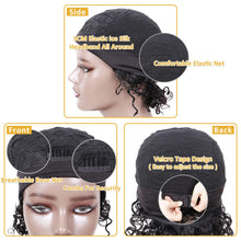 yms✨2PCS 50% OFF✨ Q14830 Short Deep Curly Headband Afro Wig Human Hair Wigs for Black Women 150% Density Glueless None Lace Front Wig