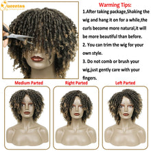 yms✨2PCS 50% OFF✨ P13557 Dreadlock Wig for Black Women and Men Short Braided Wigs Faux Locs Twist Braiding Afro Curly Synthetic Wigs