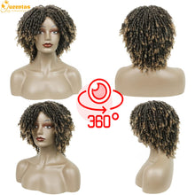 yms✨2PCS 50% OFF✨ P13557 Dreadlock Wig for Black Women and Men Short Braided Wigs Faux Locs Twist Braiding Afro Curly Synthetic Wigs