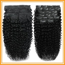 FH Natural Black Hair Extension Clips 16-22 Inch Long Invisible Straight/Deep wave/Deep curly/Water wave/Kinky curly/Kinky straight Thick Human Clip in Extensions Ins 8PCS Easy Installation Fake Soft Hairpieces for Women Weddings Party Daily