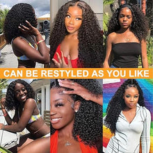 FH Natural Black Hair Extension Clips 16-22 Inch Long Invisible Straight/Deep wave/Deep curly/Water wave/Kinky curly/Kinky straight Thick Human Clip in Extensions Ins 8PCS Easy Installation Fake Soft Hairpieces for Women Weddings Party Daily