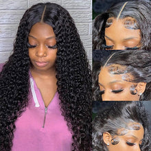 【2FH】FH kinky culry natural black 4x4 lace real hair wig