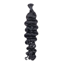 FH Premium Human Hair Boho Braiding Bulk - Natural Black for Goddess Braids & Wigs