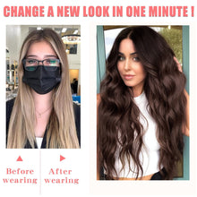 Load image into Gallery viewer, Phocas 24inch Long Brown Wigs for Women Body Wave Wig Synthetic Curly Wig Water Wave Wig