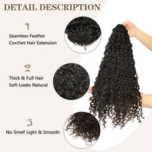 FH 100g/Pack Pissy Curly Crochet Human Hair Extension Knotless Feather Human Hair