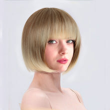 FH P12454 Short Bob Wig,Straight Bob Wig with Bangs