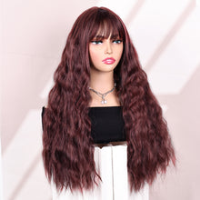 FH 24'' Long Wigs for Women Long Wig with Bangs Natural Synthetic Hair Wigs (Dark Copper) P14936