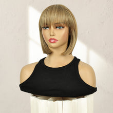 FH P12454 Short Bob Wig,Straight Bob Wig with Bangs