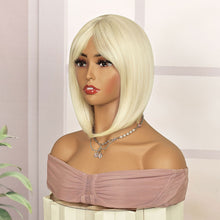 FH P12454 Short Bob Wig,Straight Bob Wig with Bangs
