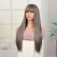 FH Natural Straight Wig 28inches Syntheytic Fiber #60 for Women Long Wig P14947