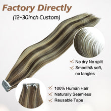 FH Seamless Tape In Hair Extensions 22inches no weft bundle Premium Human Hair