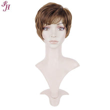 Load image into Gallery viewer, FH factory cheap wig short brown synthetic hair wig