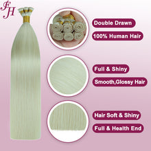 Load image into Gallery viewer, FH 100 percent human hair light color hand-tied weft hair extensions