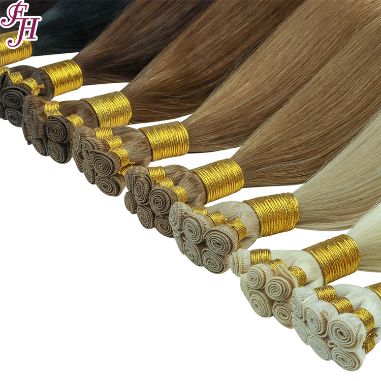 FH 100 percent human hair light color hand-tied weft hair extensions