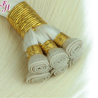FH 100 percent human hair light color hand-tied weft hair extensions