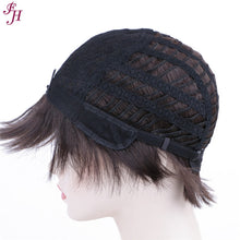 Load image into Gallery viewer, FH high quality natural black fashion P13330 short synthetic hair wig