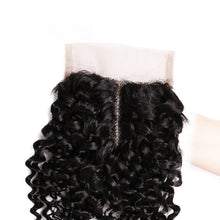 Load image into Gallery viewer, FH Q14416 virgin human hair 4 pcs 10 inch hair bundles with lace closure