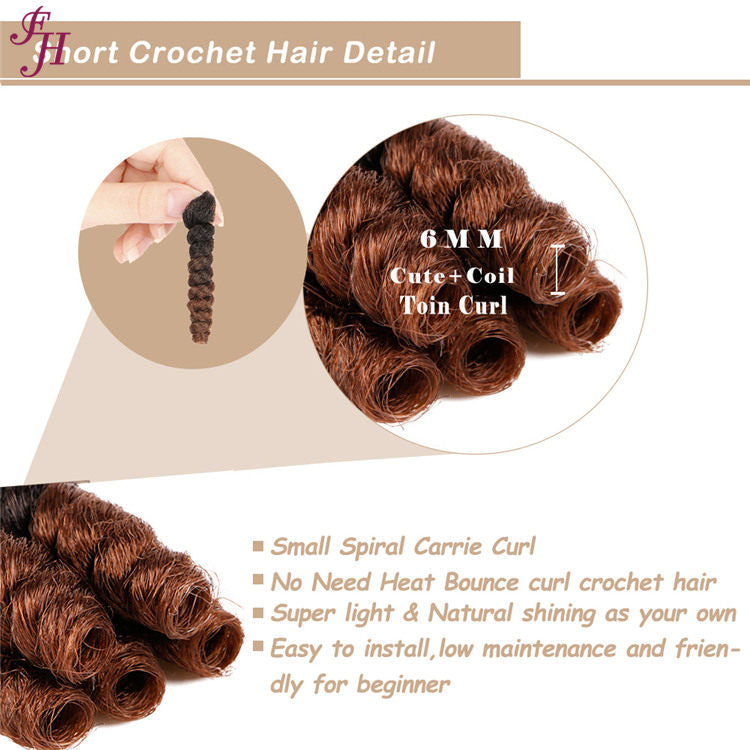 FH ombre braiding hair 10 inches synthetic crochet braids