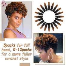 Load image into Gallery viewer, FH ombre South africa hair 10 inches custom synthetic crochet hair