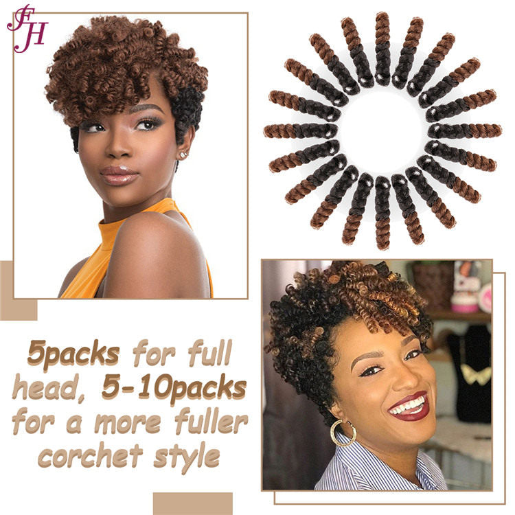FH ombre Brazilian crochet braiding hair 10 inches synthetic hair