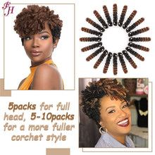 Load image into Gallery viewer, FH ombre Brazilian crochet braiding hair 10 inches synthetic hair