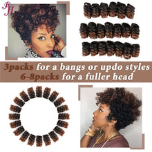 Load image into Gallery viewer, FH ombre braiding hair 10 inches pre stretch synthetic braid hair